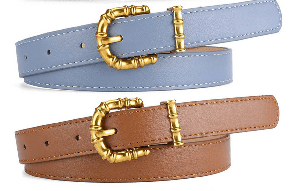 Gold Bamboo Buckle Belt