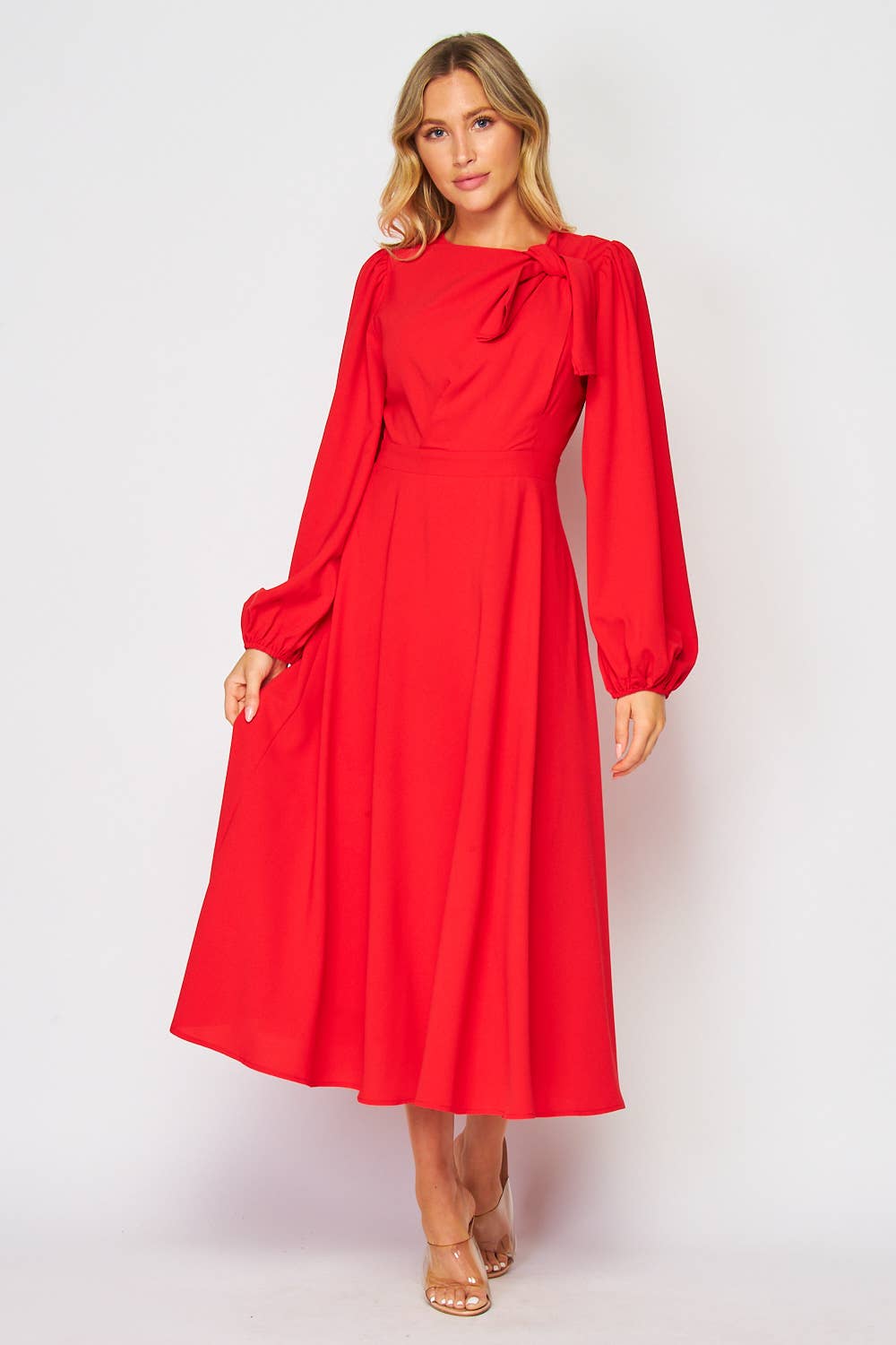 Classic Red Midi Dress - Butler's Stash