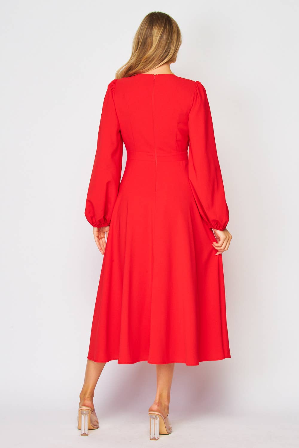 Classic Red Midi Dress - Butler's Stash