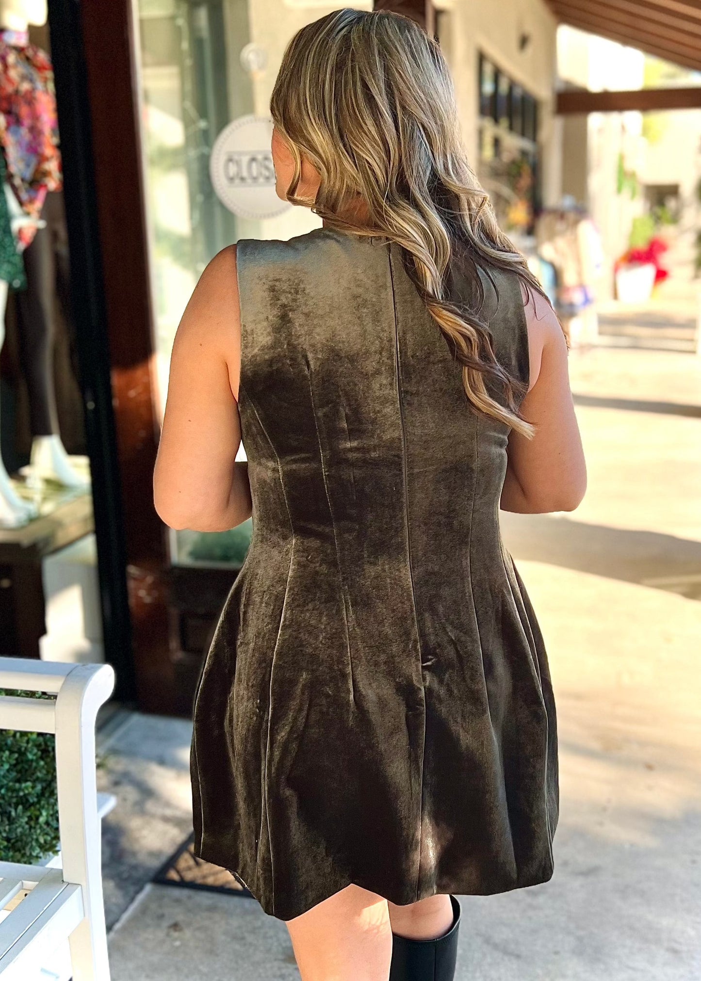 Velvet Pleated Dress - Butler's Stash
