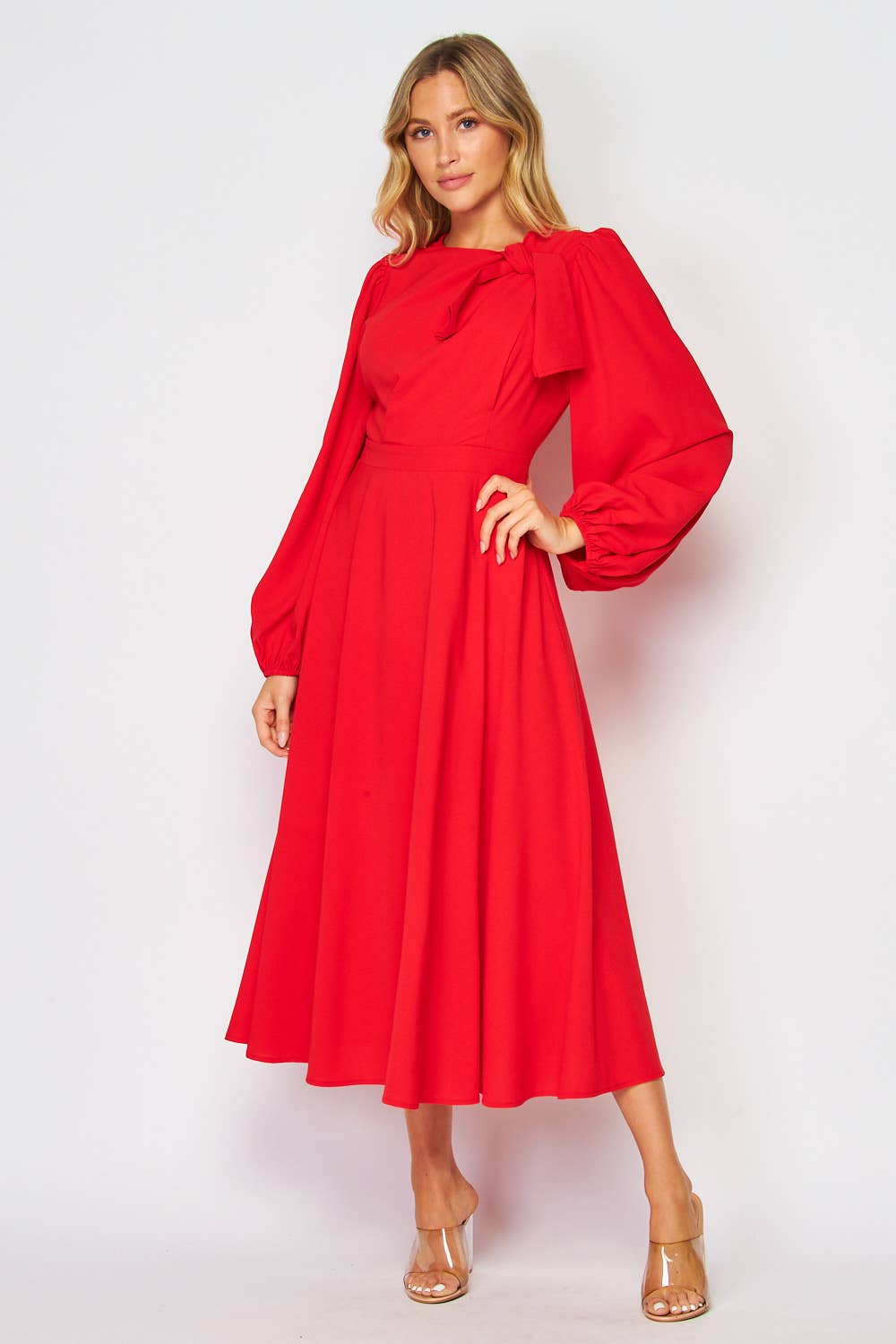 Classic Red Midi Dress - Butler's Stash