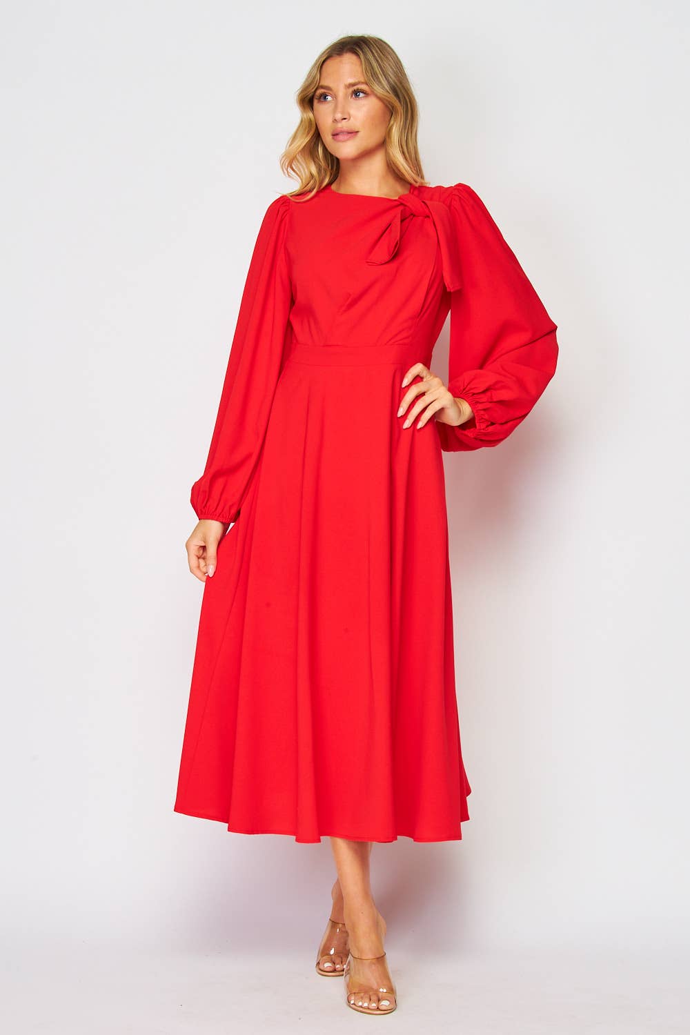 Classic Red Midi Dress - Butler's Stash