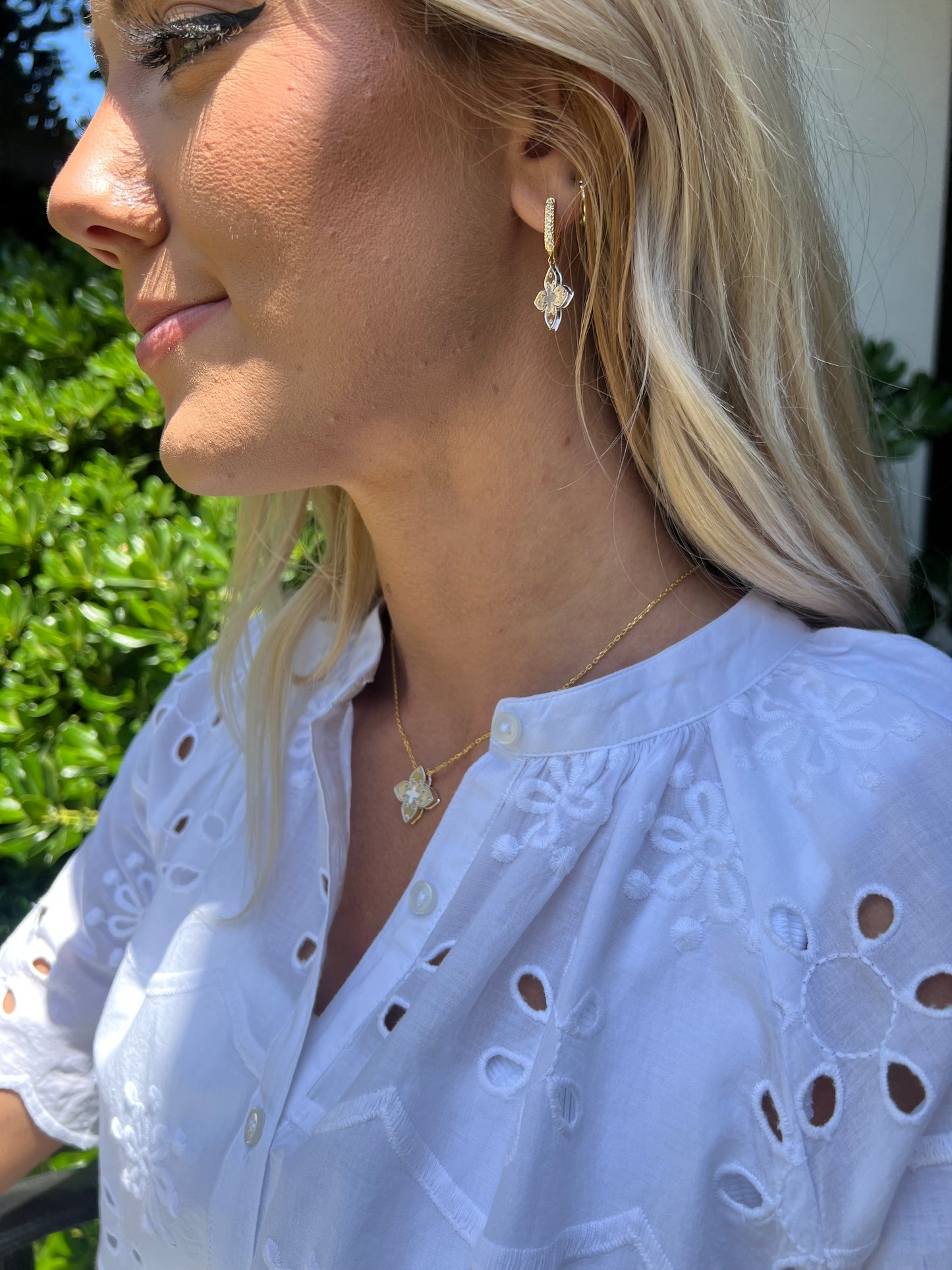 Neda Scalloped Sleeve Blouse