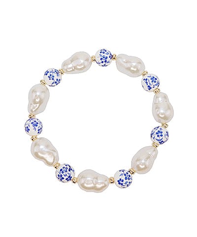 Pearl Glass Bead Bracelet - Butler's Stash