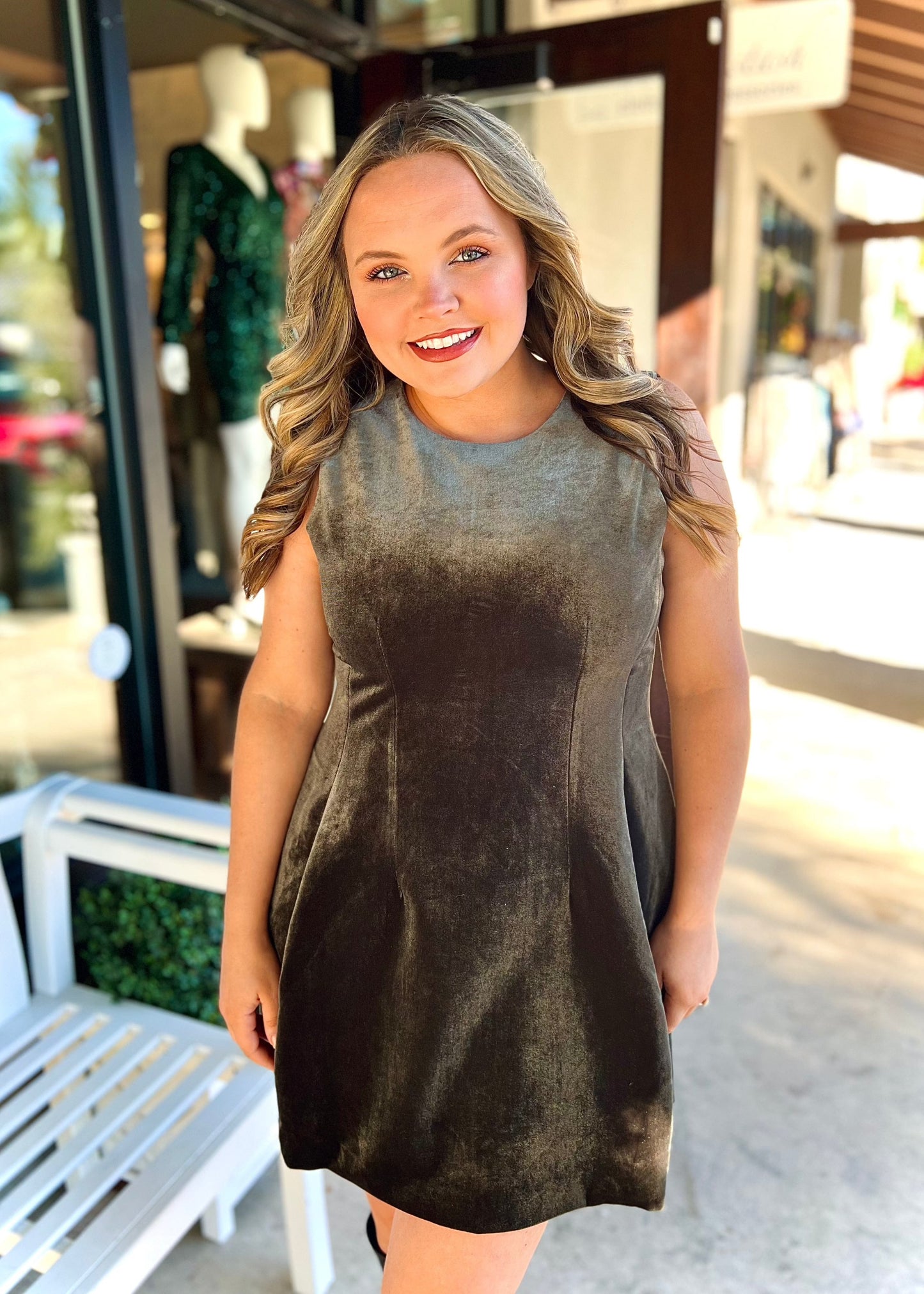 Velvet Pleated Dress - Butler's Stash