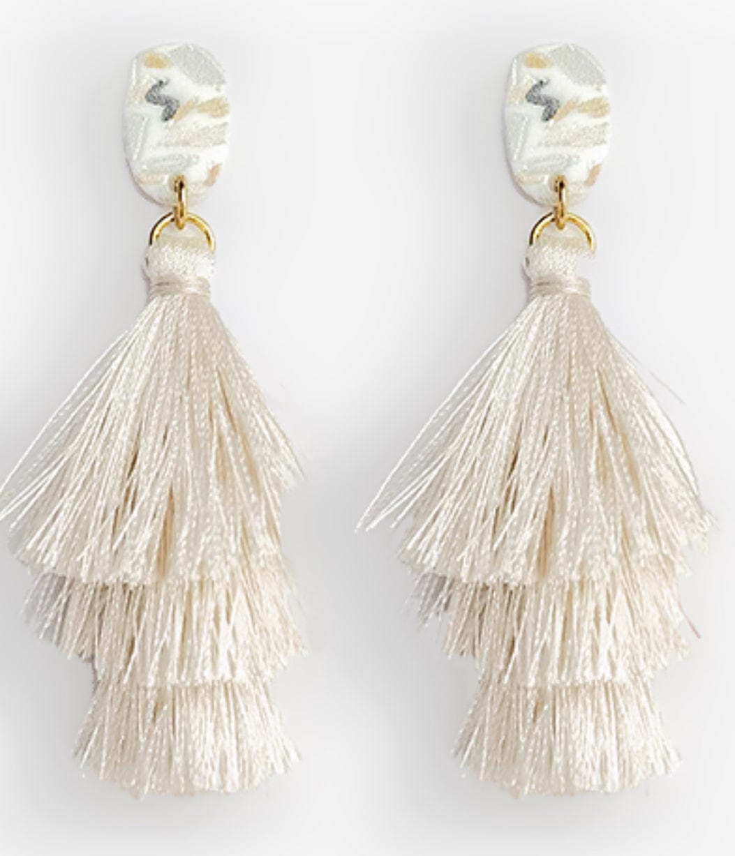 Oval & Tassel Earring - Butler's Stash