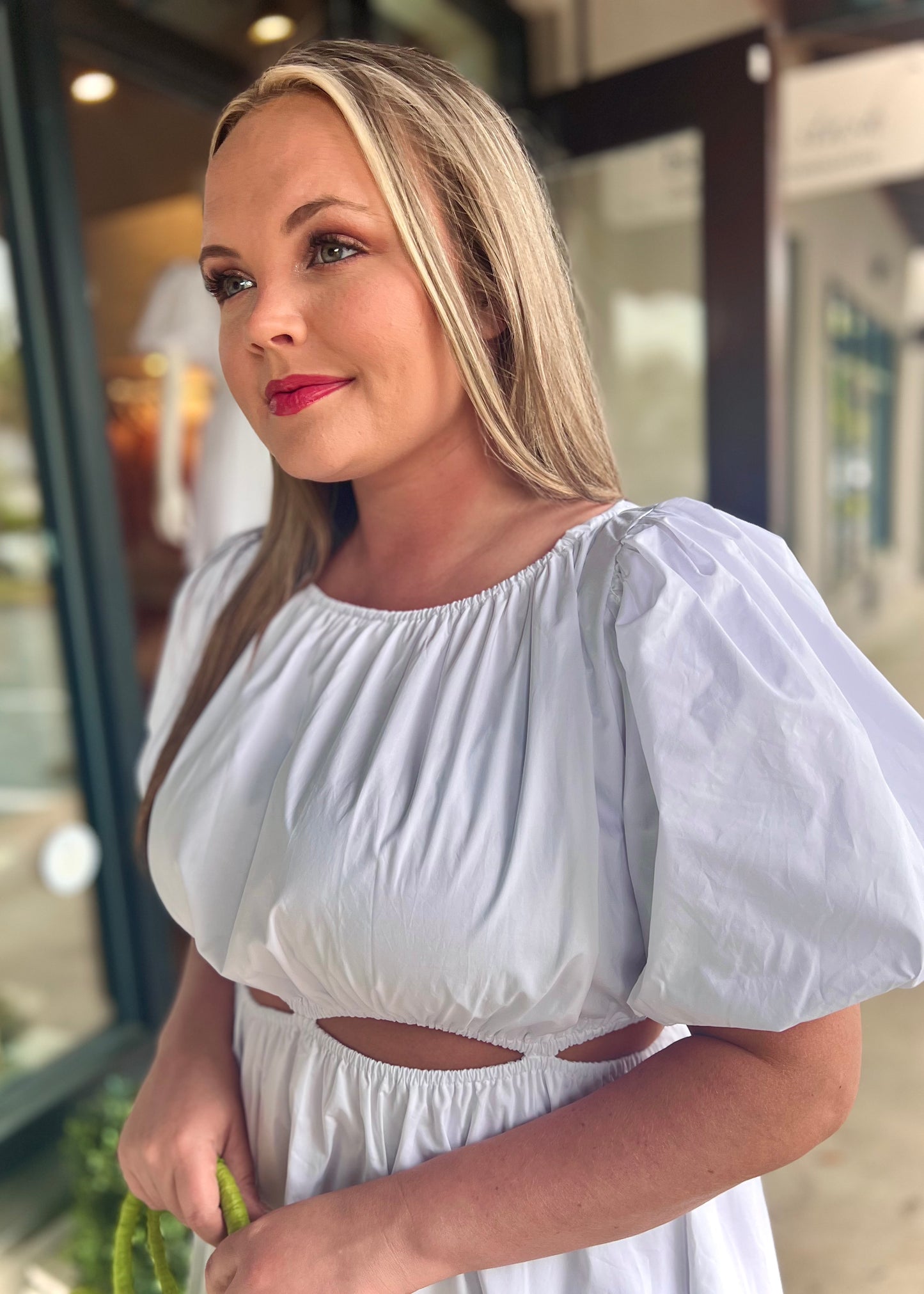 White Poplin Mini Dress