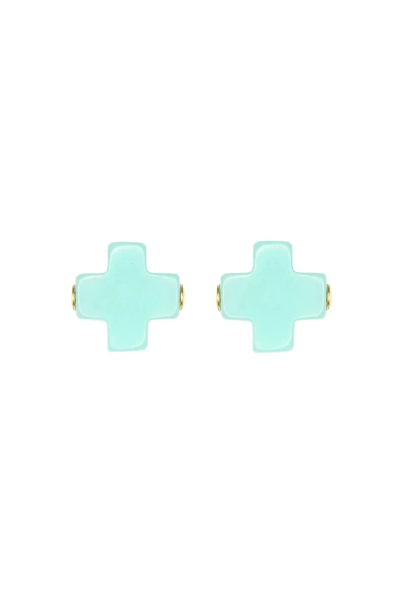 Signature Cross Stud-Mint - Butler's Stash