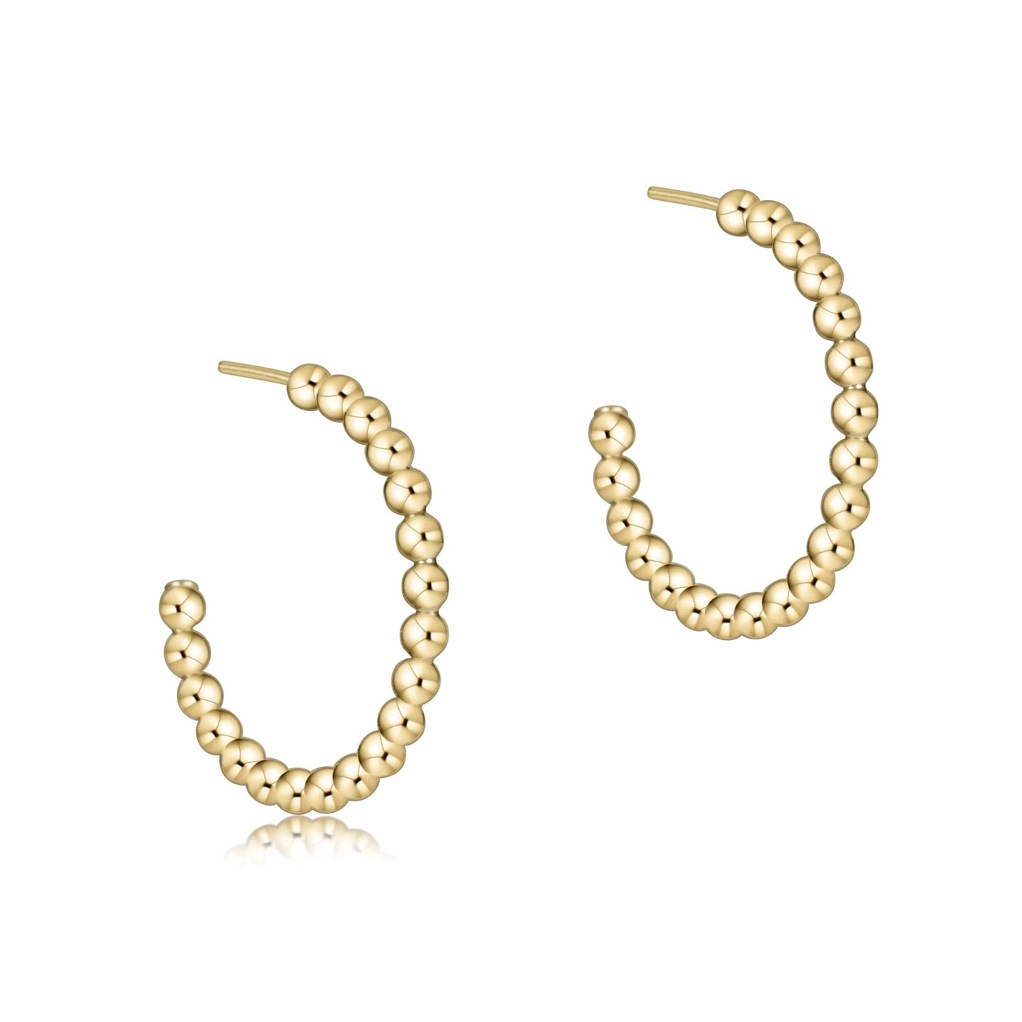 Beaded Classic 1” Post Hoop-2mm - Butler's Stash