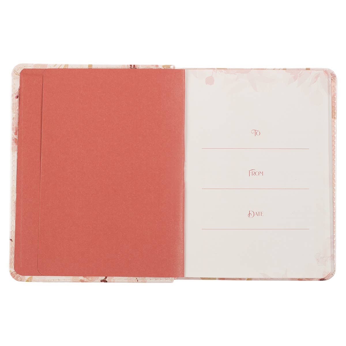 Interior presentation page of Daily Prayers for Women devotional with "To", "From", and "Date" lines for gifting