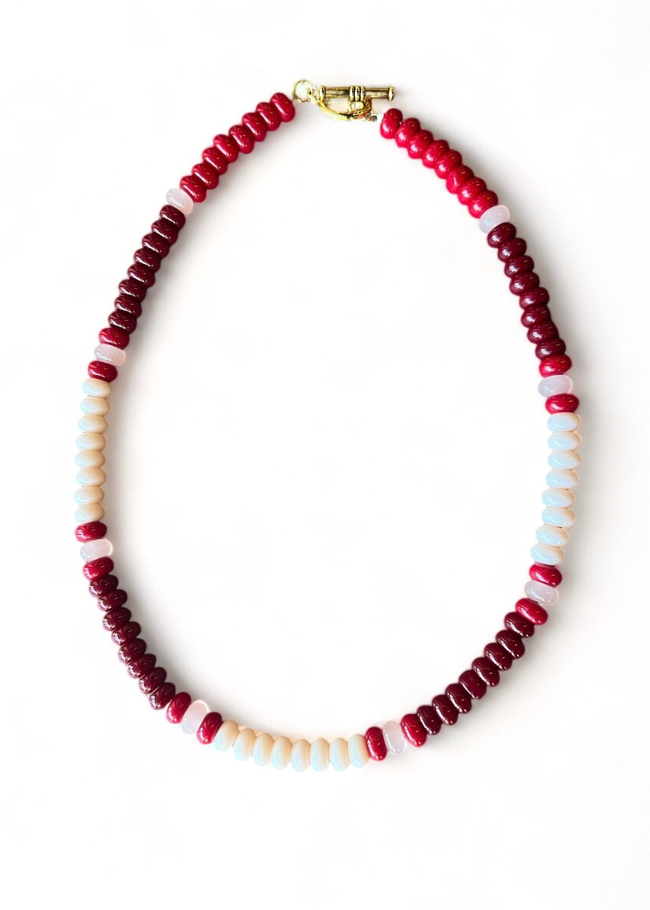 Rayne Necklace- Burgundy & Cream