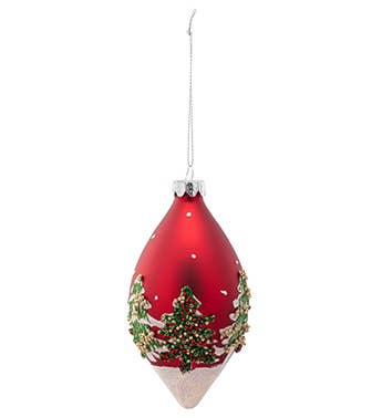 Red Christmas Tree Ornament