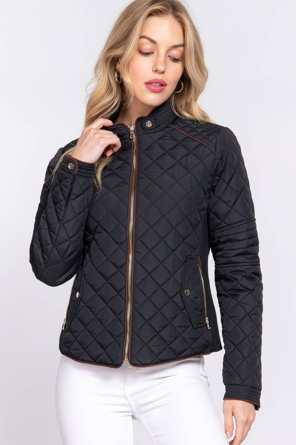 Quilted Jacket-Black