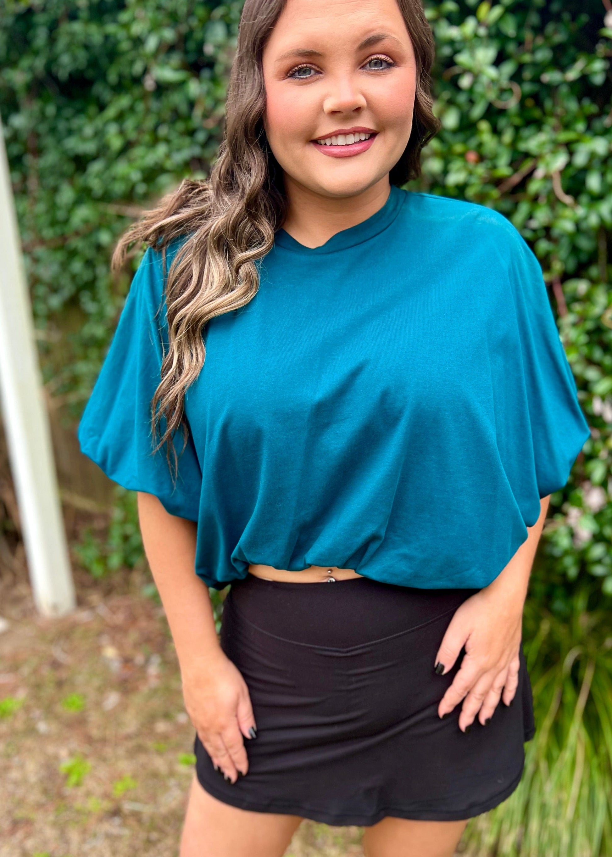 Teal Bubble Top - Butler's Stash