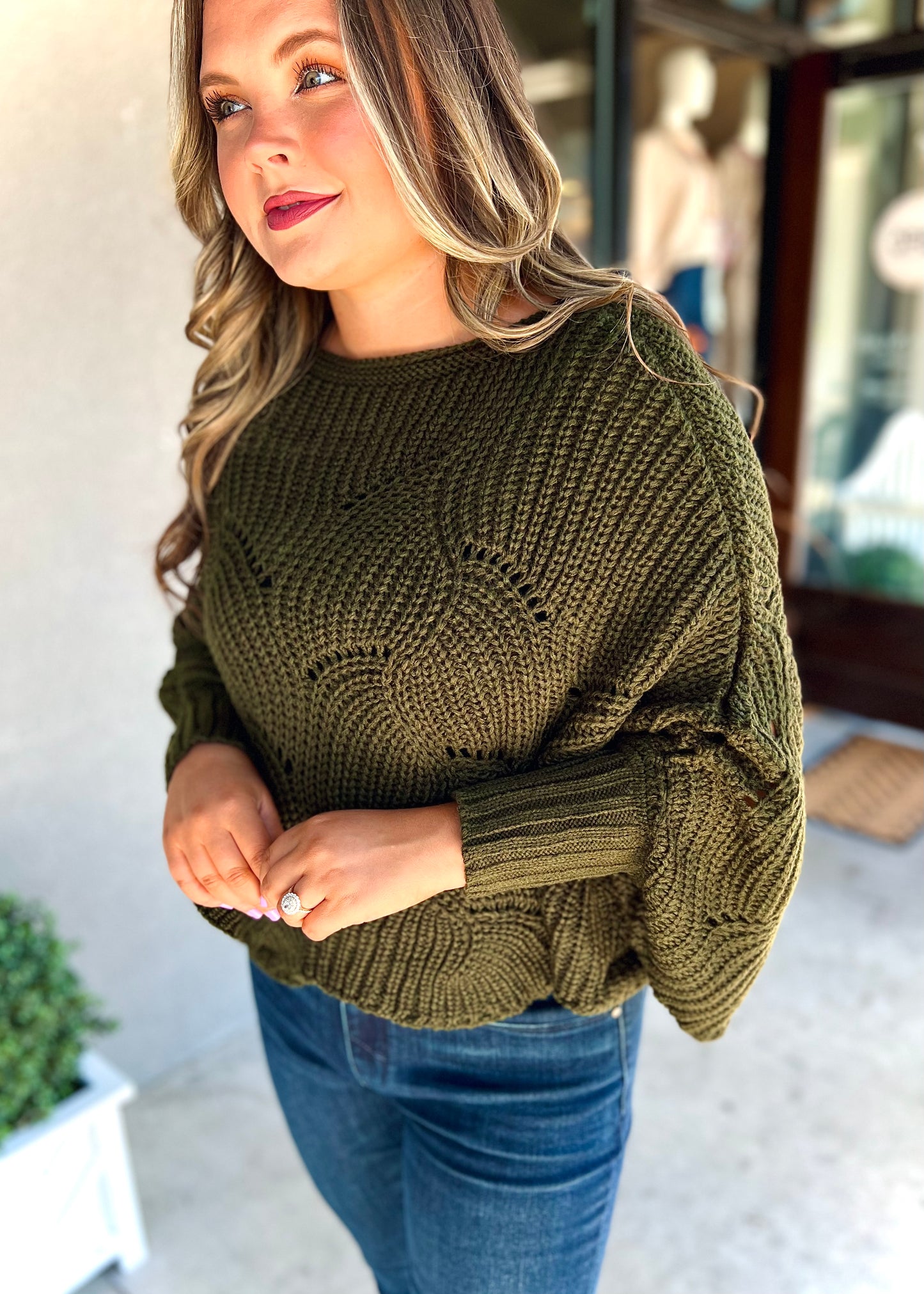 Cropped Knitted Sweater