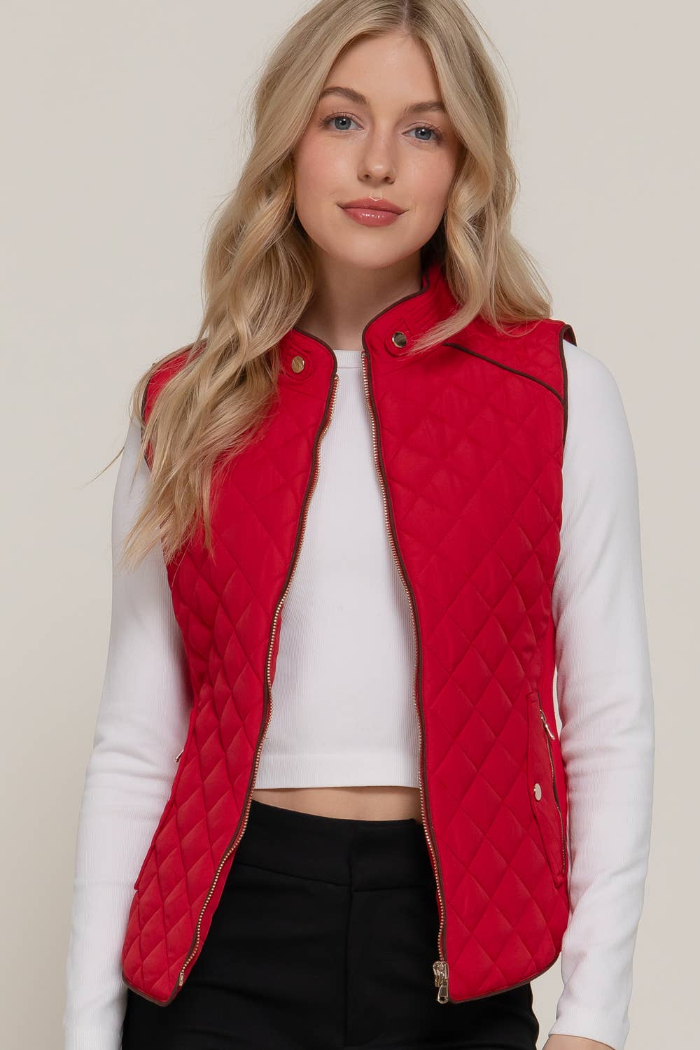 Red Quilted Vest