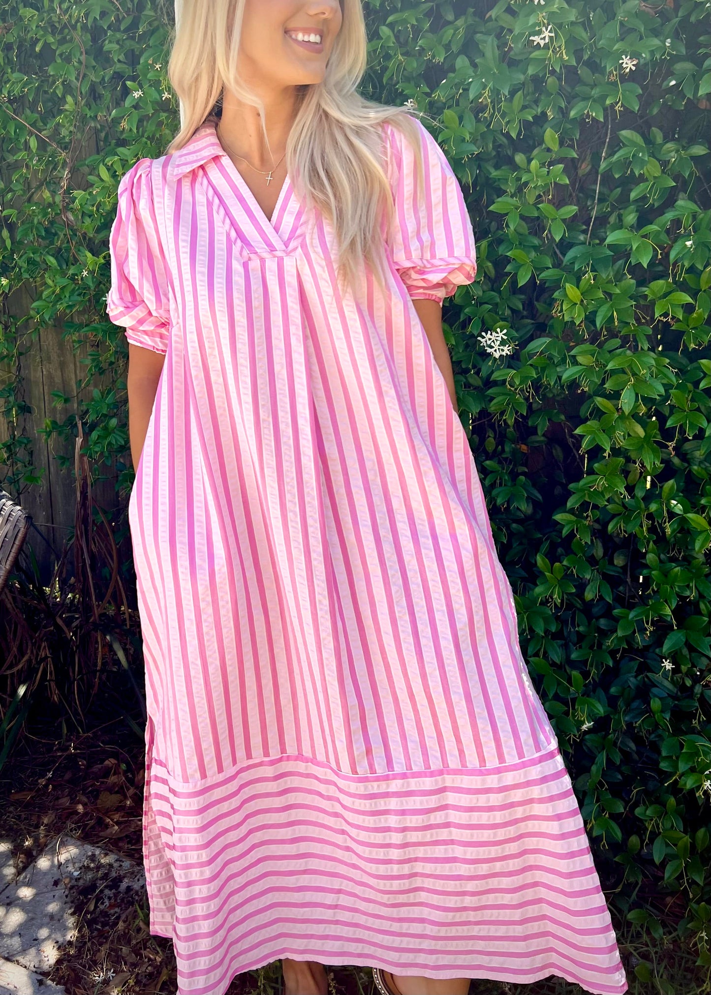Pink Striped Dress