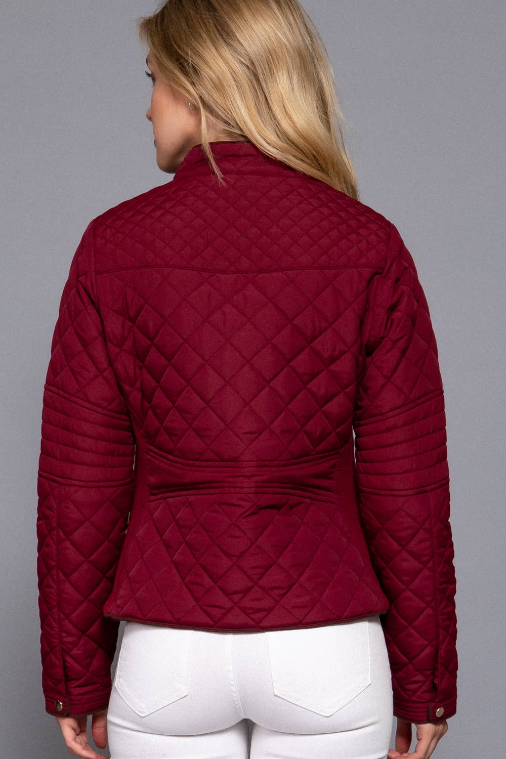 Burgundy Quilted Jacket