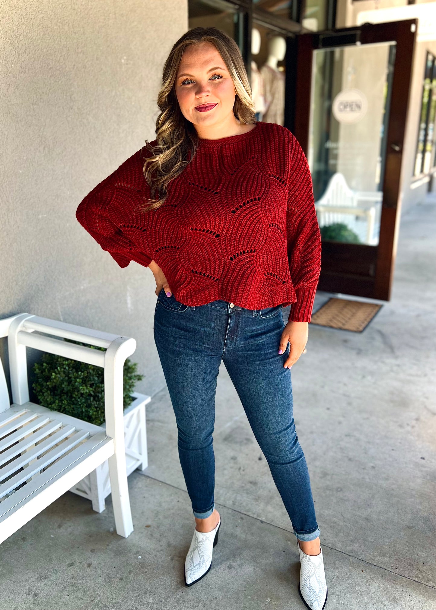 Cropped Knitted Sweater