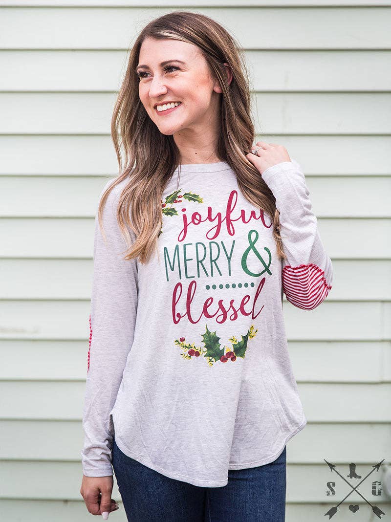 Joyful, Merry, & Blessed Tunic - Butler's Stash