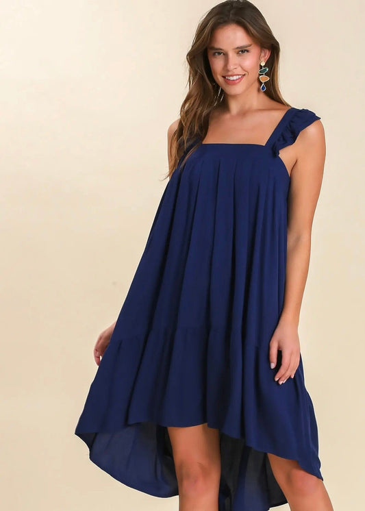 Navy High Low Dress - Butler's Stash