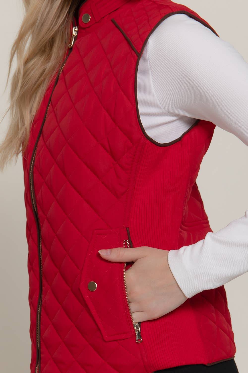 Red Quilted Vest