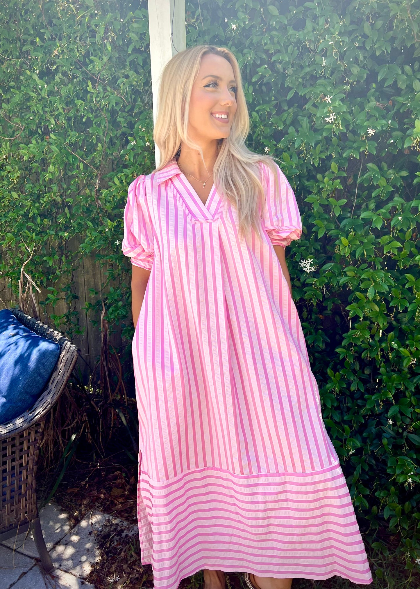 Pink Striped Dress