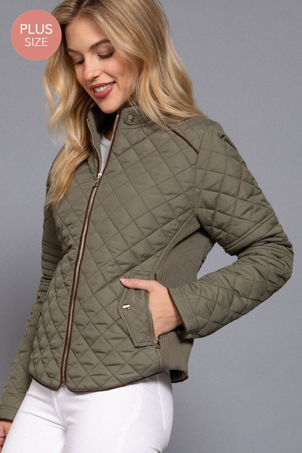 Plus Size Quilted Jacket - Butler's Stash
