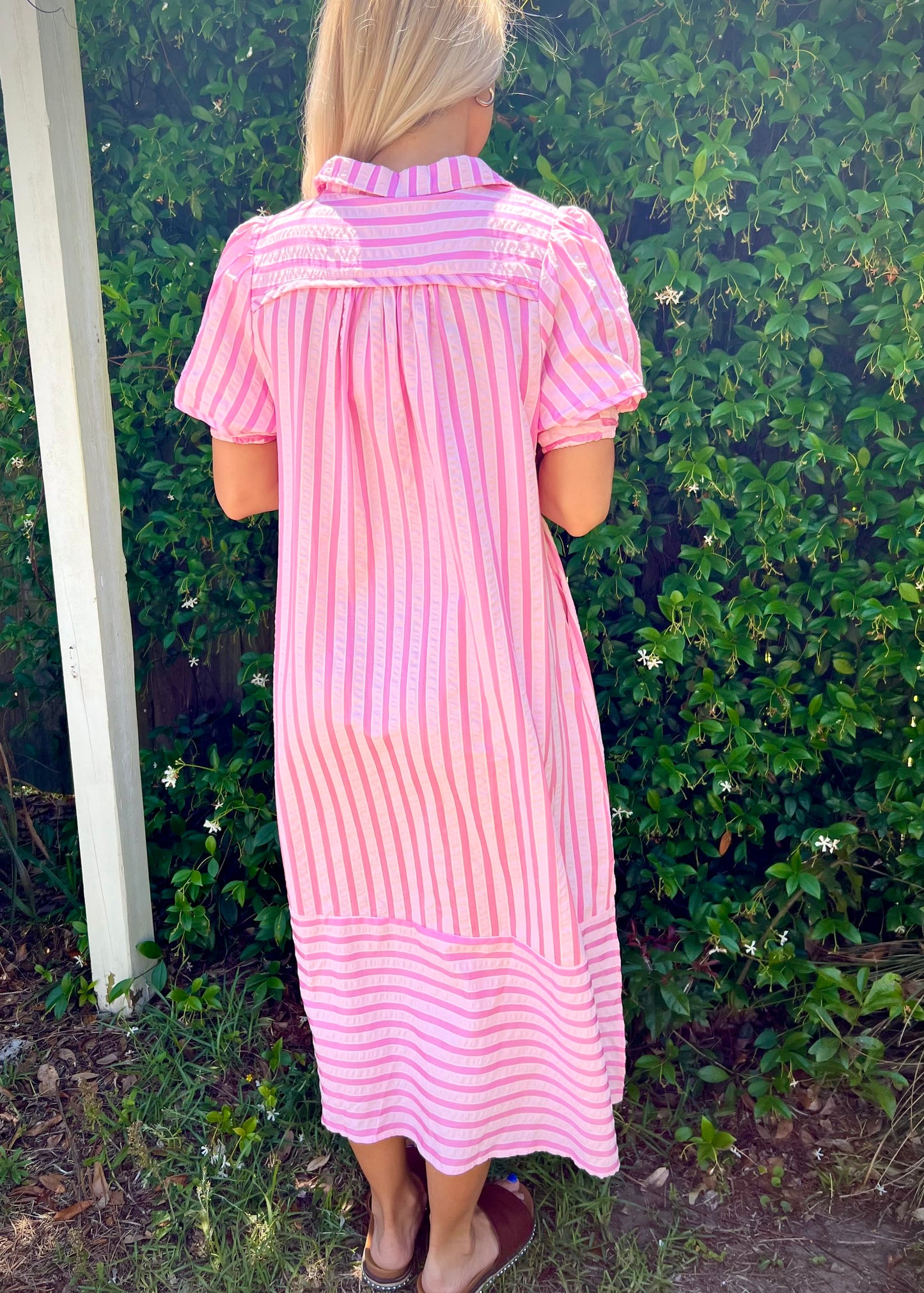Pink Striped Dress
