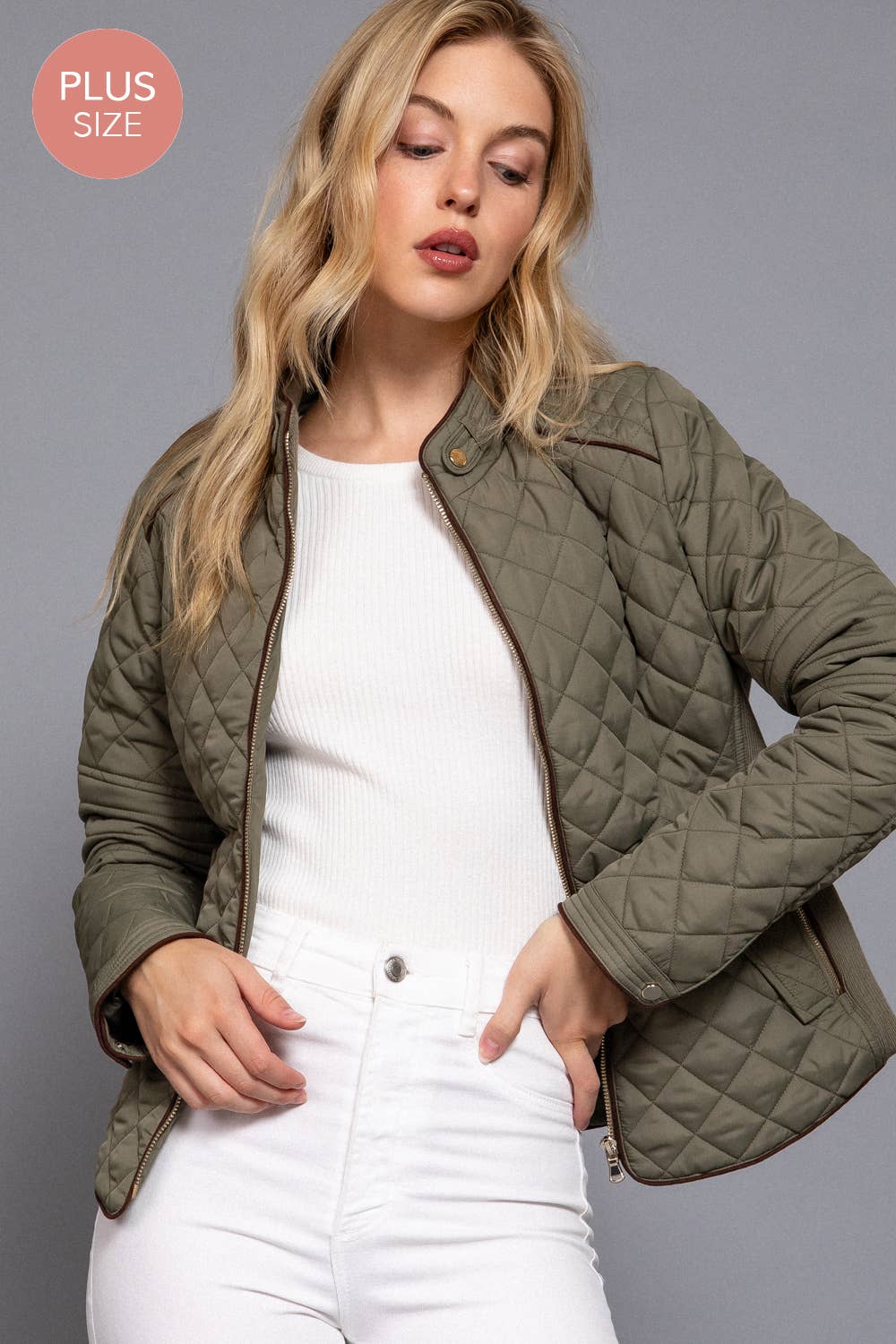 Plus Size Quilted Jacket - Butler's Stash