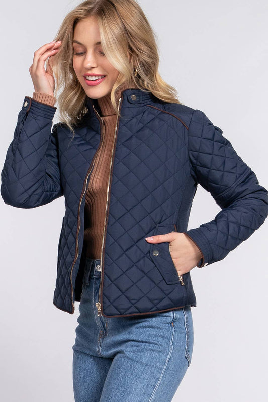 Quilted Jacket-Navy - Butler's Stash