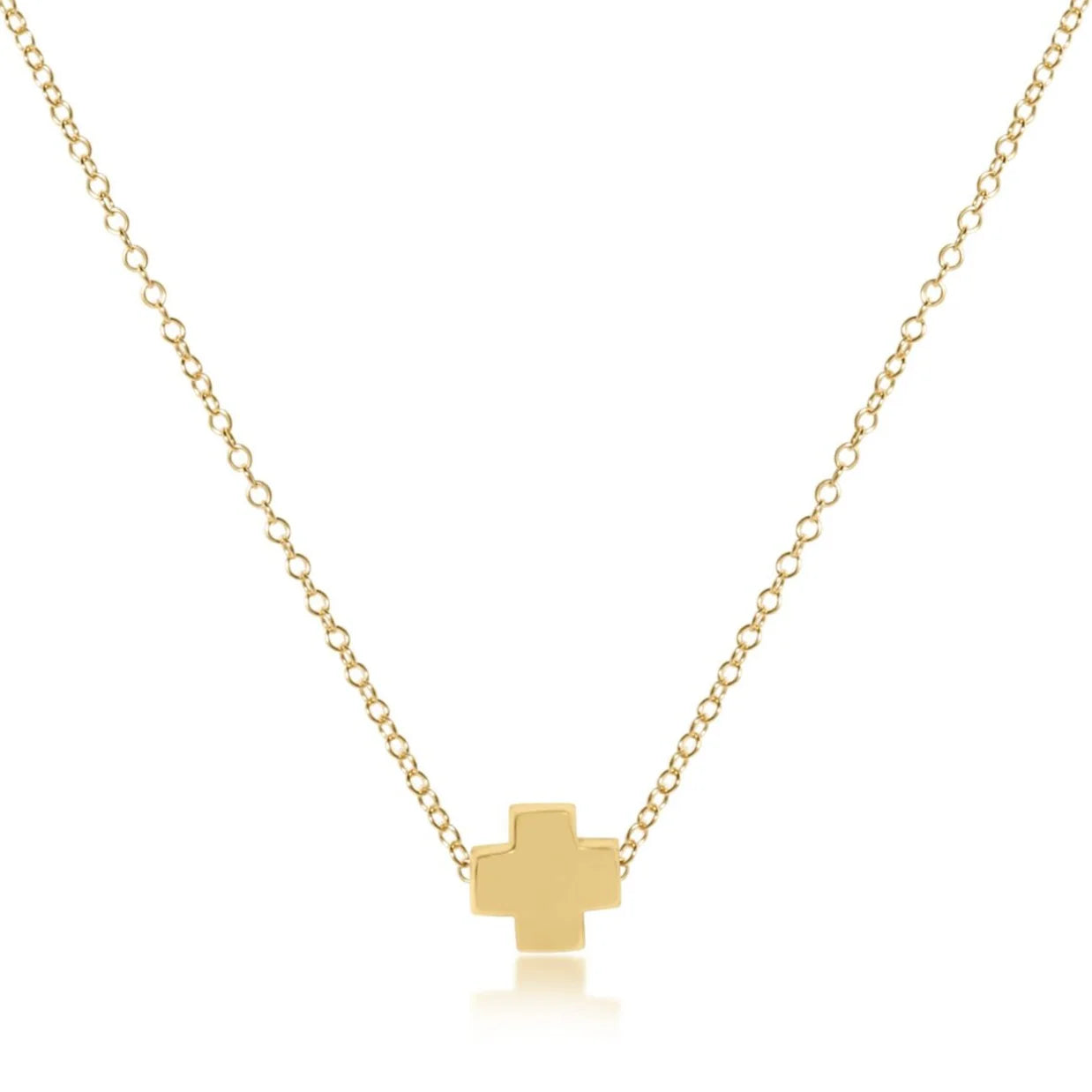 16” Necklace-Gold Signature Cross