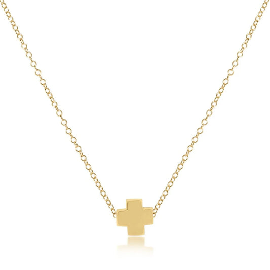 16” Necklace-Gold Signature Cross