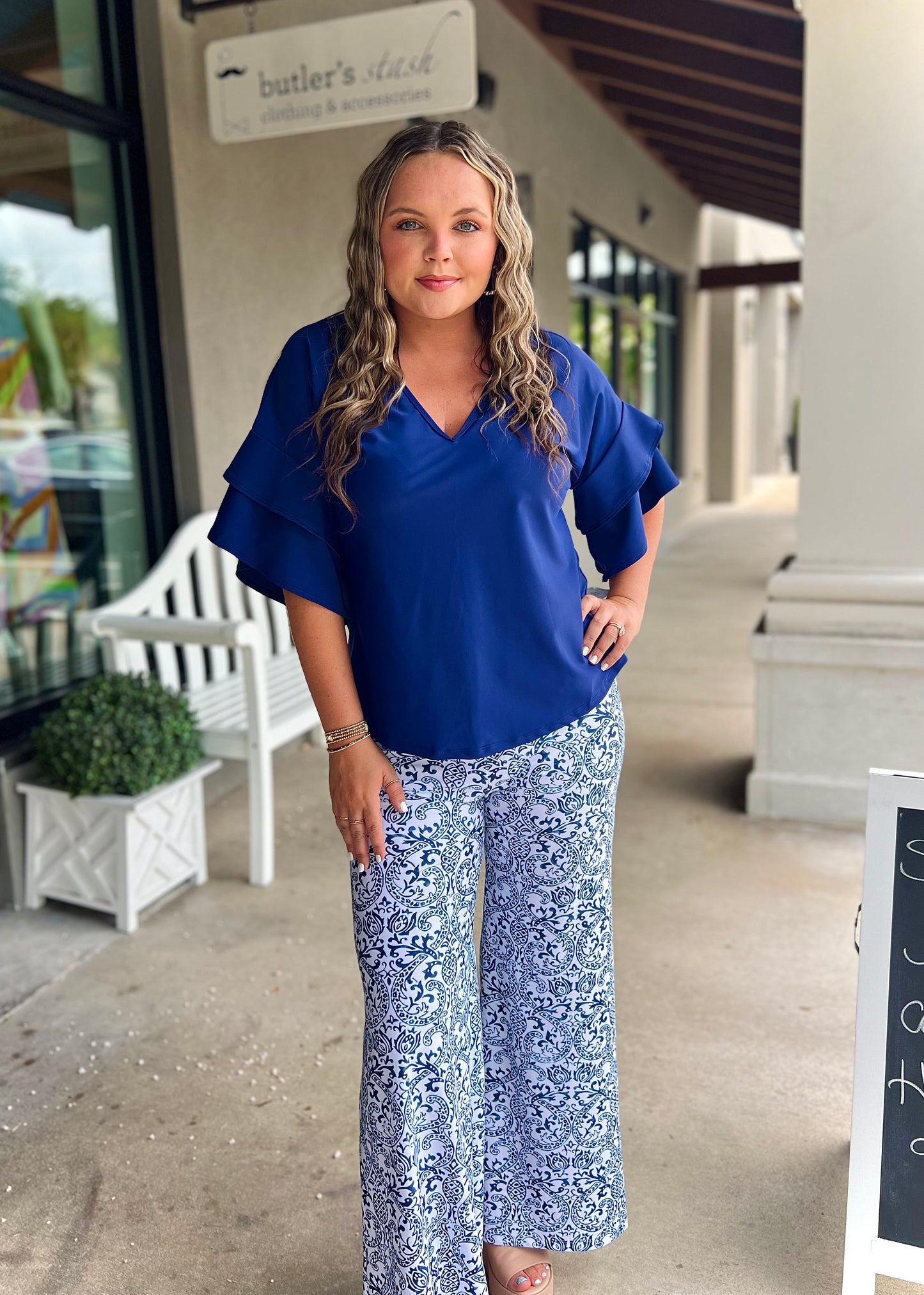 Frannie Top-Navy