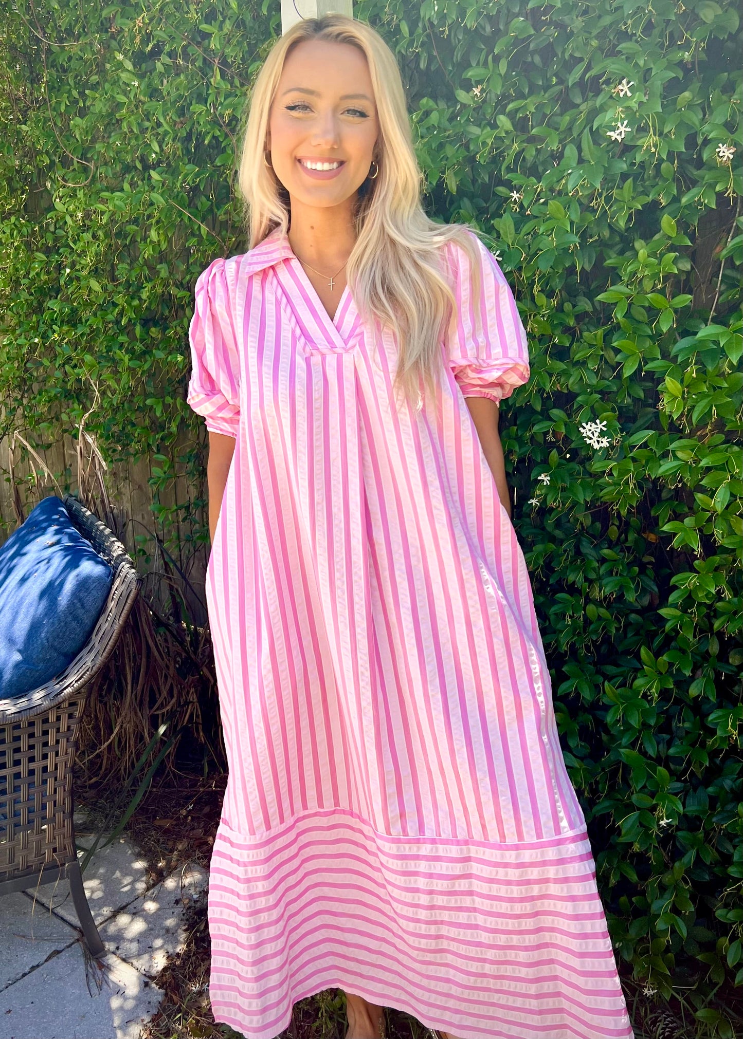 Pink Striped Dress