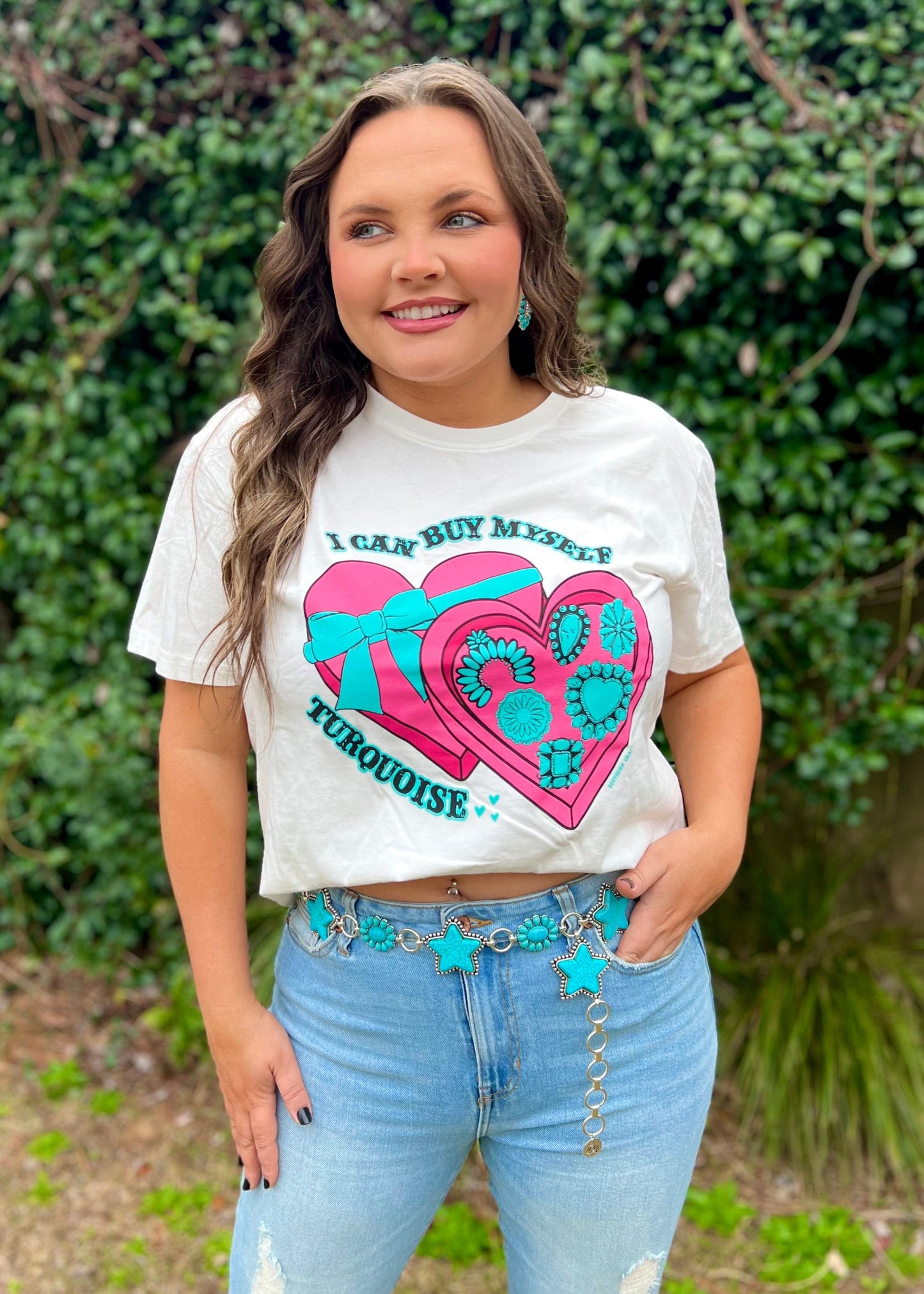 Turquoise Star Concho Belt, Regular - Butler's Stash