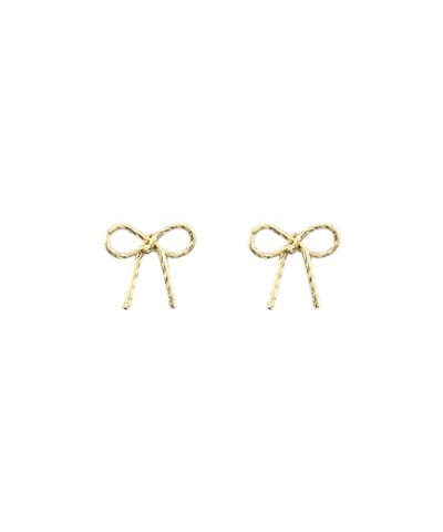 Gold Dipped Bow Studs - Butler's Stash