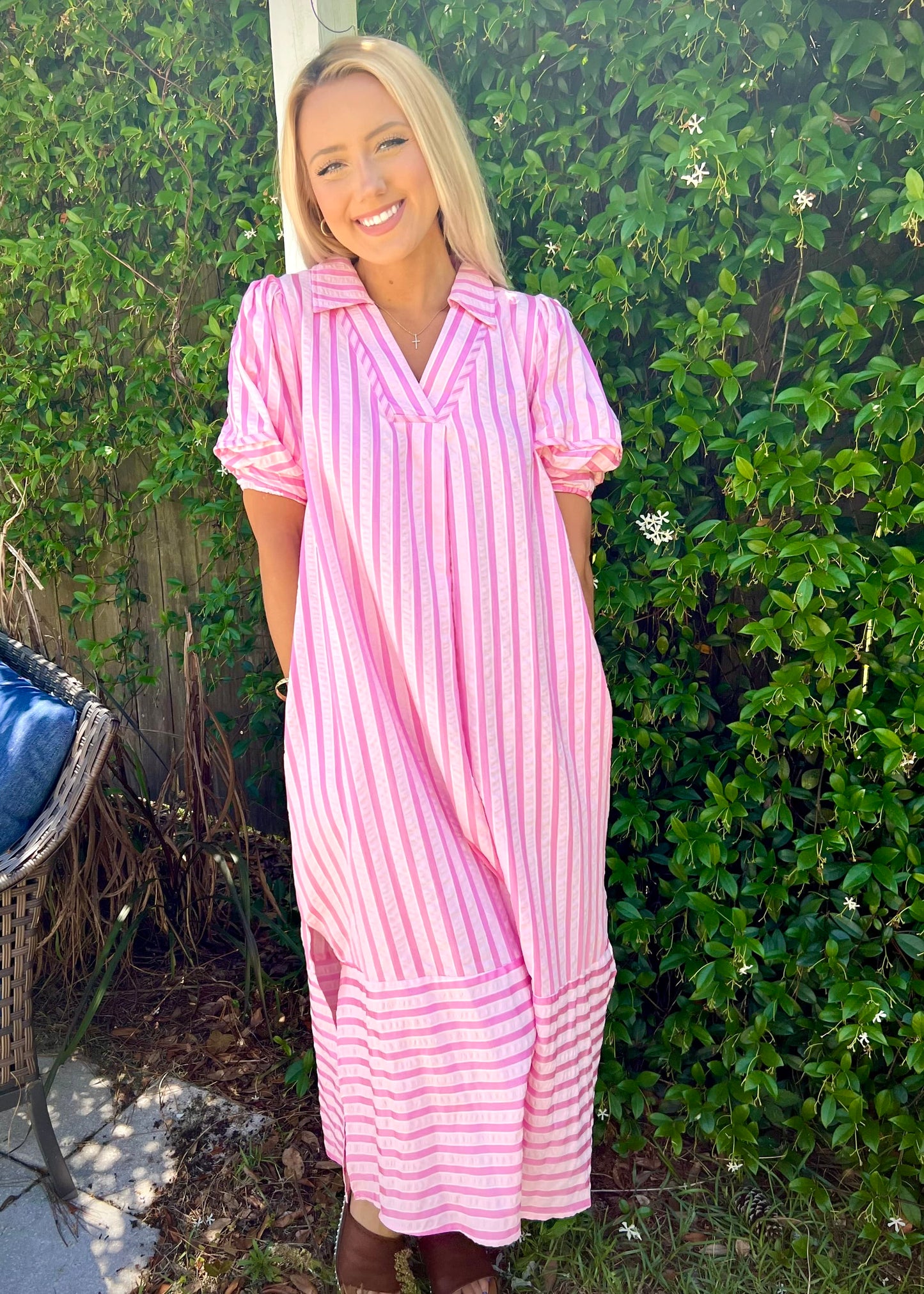 Pink Striped Dress
