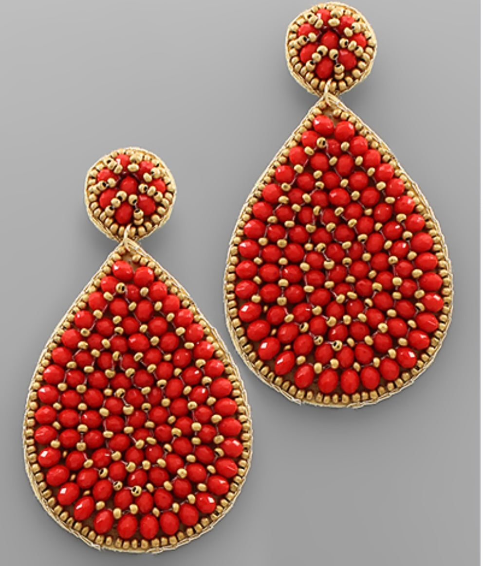 Red Drop Earrings