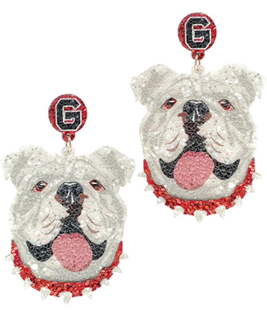 Georgia Bulldog Earrings