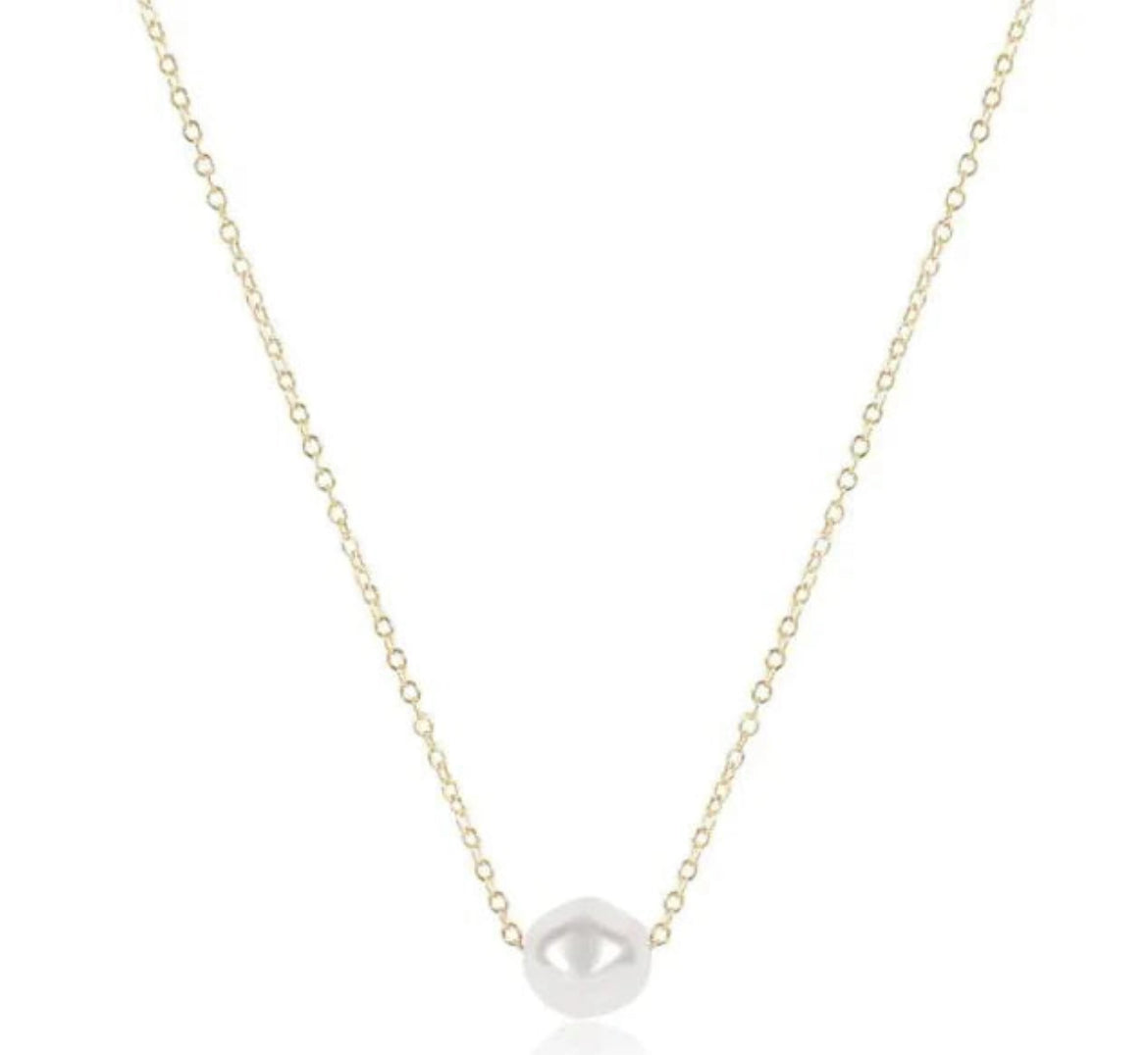 16” Necklace Gold-Admire Pearl