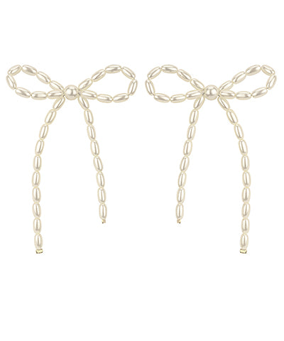 Pearl Bow Earrings