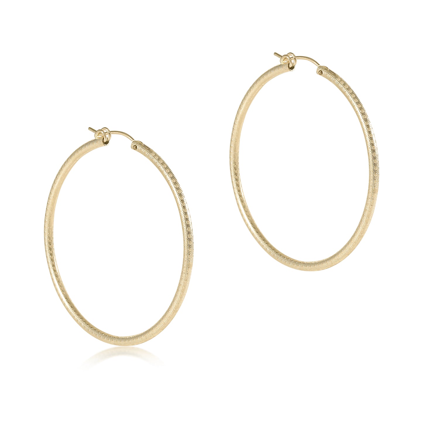 Round Gold 2” Hoop-Textured