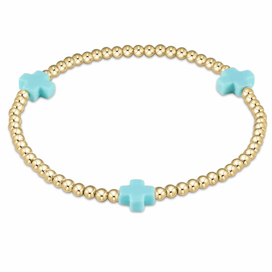 Signature Cross 3mm Turquoise