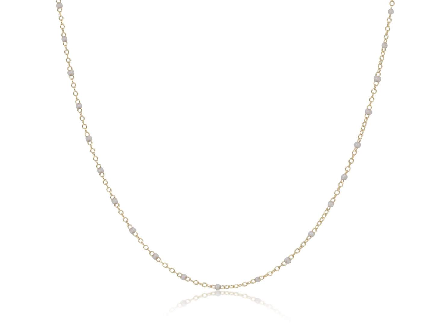 15” Choker Simplicity Chain Gold-2mm Pearl