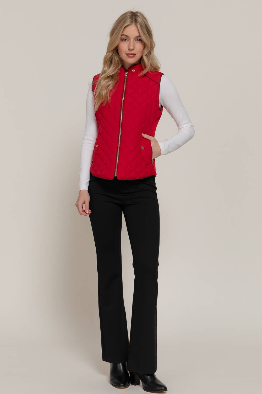 Red Quilted Vest