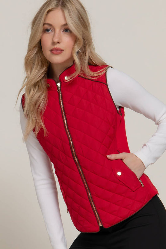 Red Quilted Vest