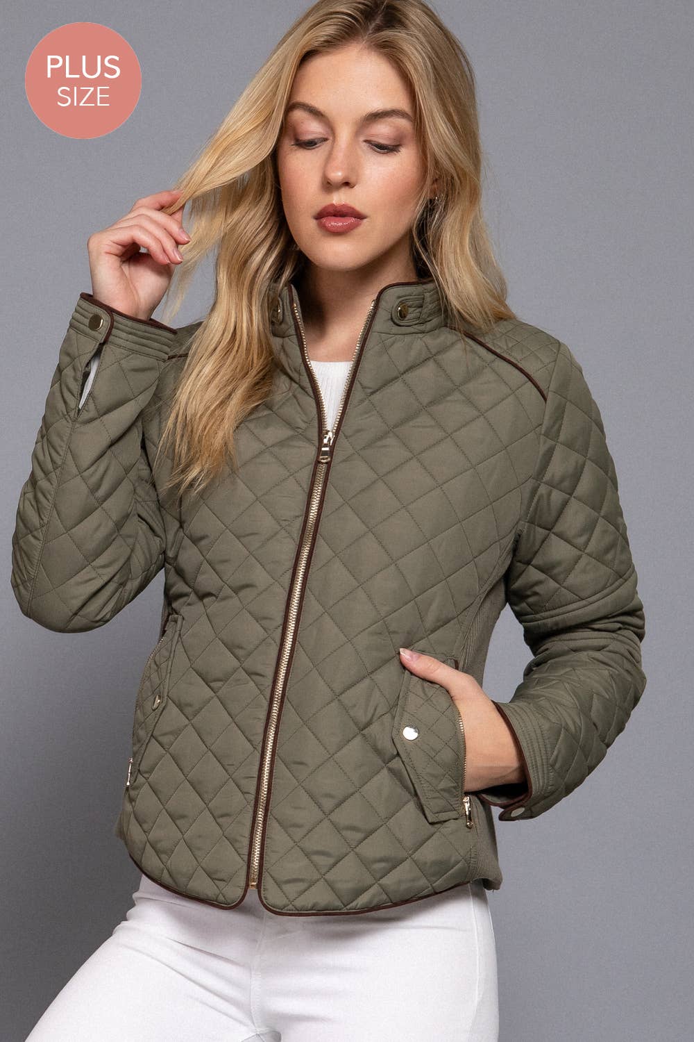 Plus Size Quilted Jacket - Butler's Stash