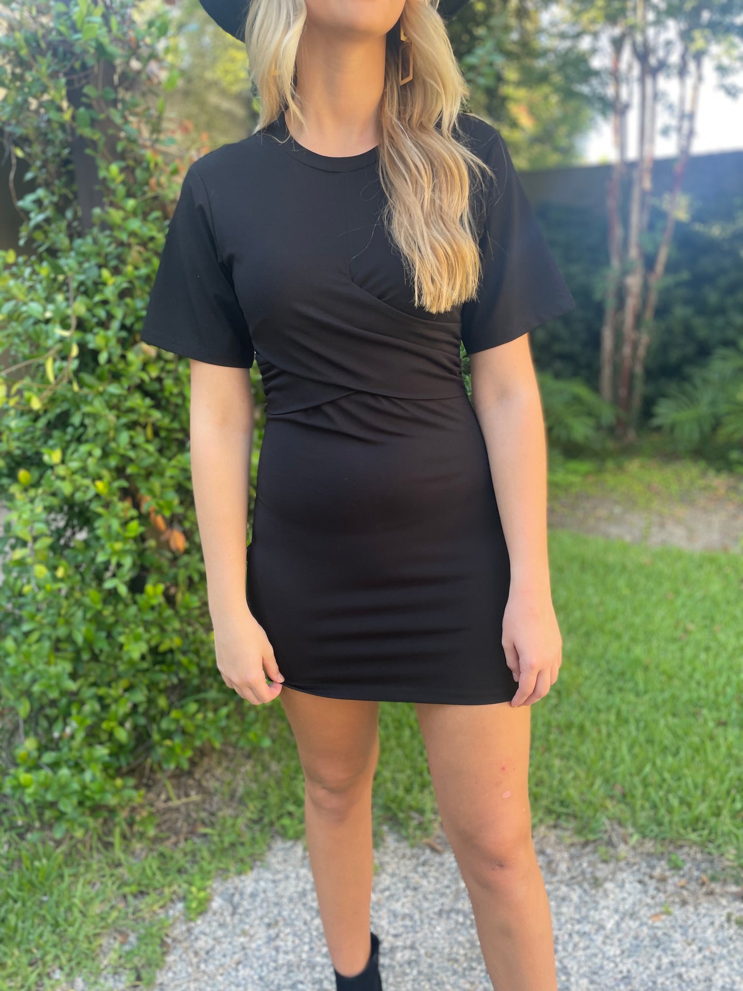 Twisted Black Mini Dress