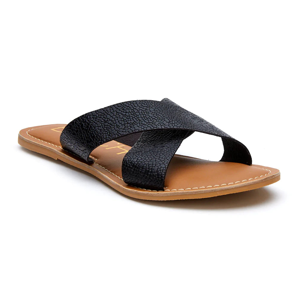 Black Stingray Leather Sandal